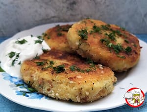 картофельные котлеты с сыром и зеленью фото