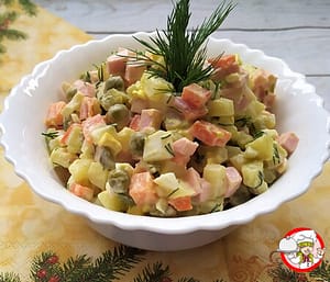 Салат оливье с колбасой фото