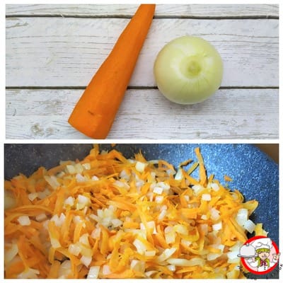 морковь и лук для борща постного фото