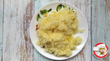тертая картошка для салата мимоза фото