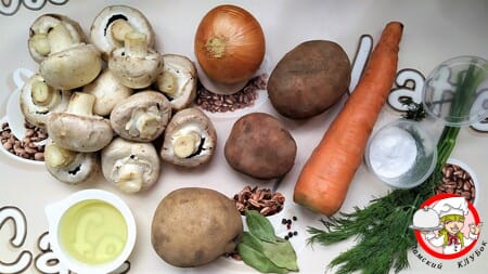 продукты для грибного супа фото