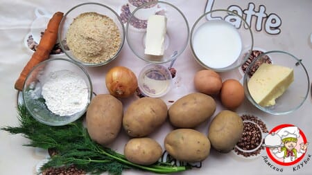 продукты для картофельных котлет с сыром фото