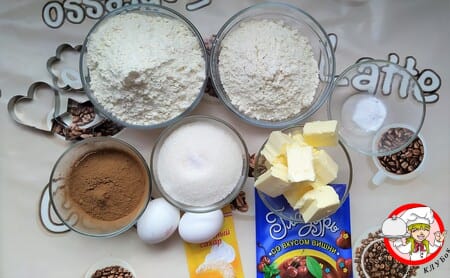 продукты для шоколадного песочного печенья фото