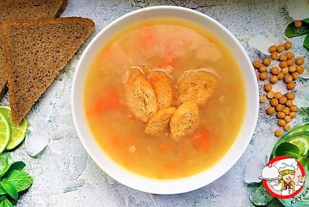 гороховый суп с сухариками фото